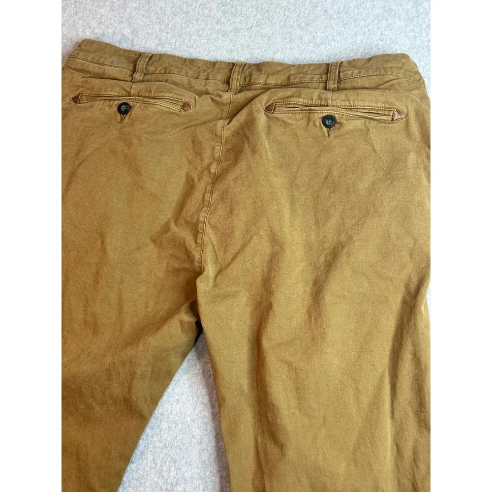 Orvis Mens 36x30 Chino Pants Tobacco Brown Cotton Stretch Straight Leg Twill